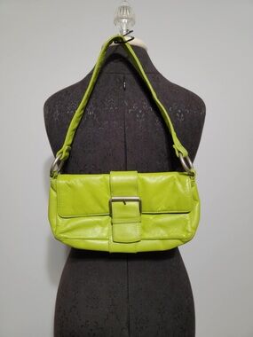 WILSONS LEATHER Lime Green Vintage y2k Shoulder Bag